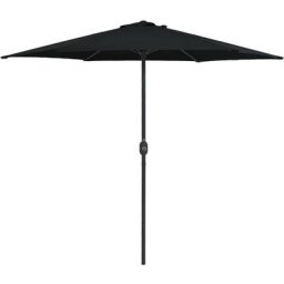 Vidaxl - Sonnenschirm mit Aluminium-Mast 270 x 246 cm Schwarz Schwarz