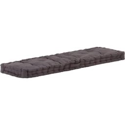 Palettenkissen Baumwolle 120×40×7 cm Anthrazit Vidaxl Anthrazit