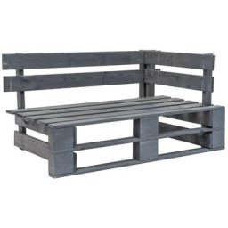 Vidaxl - Garten-Paletten-Eckbank Holz Grau Grau