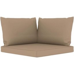 Vidaxl - Palettenkissen 3-tlg. Taupe Oxford-Gewebe Taupe