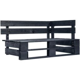 Vidaxl - Garten-Paletten-Eckbank Holz Schwarz Schwarz