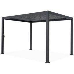Pergola lamellendach Anthrazitgrau - 300 x 400 cm, Aluminium - Anthrazit