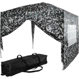 Instent® Pavillon basic 3x3,Trolley, Stahl, urban, 2 Seitenteile