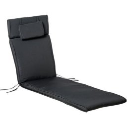 Liegenauflage Liegenpolster Gartenliege mit Kopfkissen abnehmbar Bezug Polyester + Baumwollfaser
