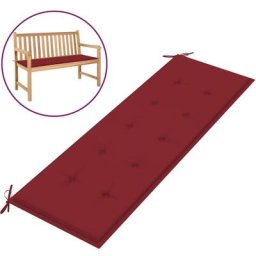 Gartenbank-Auflage Weinrot 150x50x3 cm Oxford-Gewebe Vidaxl Rot