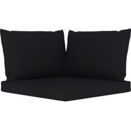 Vidaxl - Palettenkissen 3-tlg. Schwarz Oxford-Gewebe Schwarz
