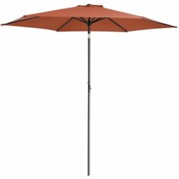 Kingsleeve - Sonnenschirm 300 cm Groß mit Kurbel Knickbar Wasserfest Aluminium Rund 3m Balkon