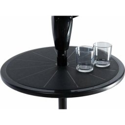 Parasol Garden Accessoire - Parasoltisch - Kunststoff - Durchmesser 50 cm - einstellbar - Schwarz