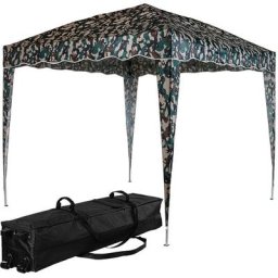 Instent Pavillon basic 3x3,Trolley, Stahl, woodland