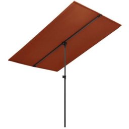 Vidaxl - Sonnenschirm mit Aluminium-Mast 180 x 110 cm Terracotta-Rot Braun