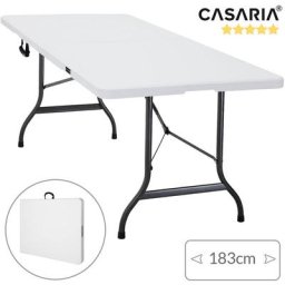 Casaria - Gartentisch 183x76 cm Klappbar Wetterfest Tragbar Kunststoff Garten Terrasse Camping