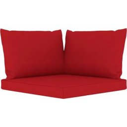 Vidaxl - Palettenkissen 3-tlg. Rot Oxford-Gewebe Rot