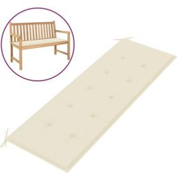 Gartenbank-Auflage Creme 150x50x3 cm Oxford-Gewebe Vidaxl Creme
