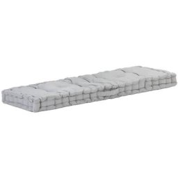 Vidaxl - Palettenkissen Baumwolle 120×40×7 cm Grau Grau