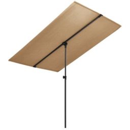 Vidaxl - Sonnenschirm mit Aluminium-Mast 180 x 110 cm Taupe Taupe