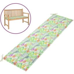 Gartenbank-Auflage Blattmuster 180x50x3 cm Oxford-Gewebe Vidaxl Mehrfarbig