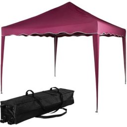 Instent® Pavillon basic 3x3,Trolley, Stahl, rot