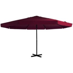 Vidaxl - Sonnenschirm mit Aluminium-Mast 500 cm Bordeauxrot Rot