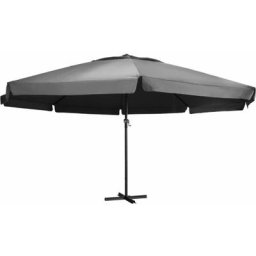 Sonnenschirm mit Aluminium-Mast 600 cm Anthrazit Vidaxl Anthrazit