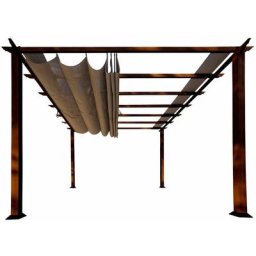 Paragon Outdoor Metall Pergola Florida 1111 Dunkelbraun 350x350x235 cm