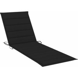 Vidaxl - Sonnenliegen-Auflage Schwarz 200x60x3 cm Oxford-Gewebe Schwarz