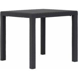 Gartentisch Braun 79 x 79 x 72 cm Kunststoff Rattan-Optik Vidaxl Braun