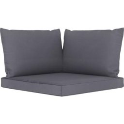 Palettenkissen 3-tlg. Anthrazit Oxford-Gewebe vidaXL - Anthrazit