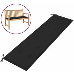 Gartenbank-Auflage Schwarz 180x50x3 cm Oxford-Gewebe Vidaxl Schwarz