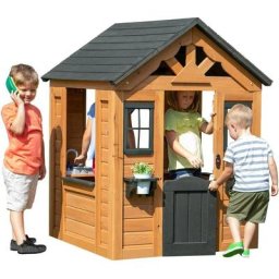 Spielhaus Sweetwater aus Holz Outdoor Kinderspielhaus für den Garten inklusive Zubehör Gartenhaus