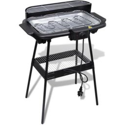 Grill bbq Standgrill Barbecue Tischgrill Elektrogrill Gartengrill Vidaxl Schwarz
