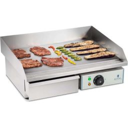Elektro Grillplatte Bratplatte Elektrogrill Griddleplatte Bräter Griddle Gastro - Dunkelgrau, Grau,
