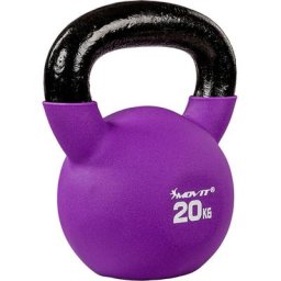 MOVIT® 20kg Kettlebell Kugelhantel gusseisen neopren violett