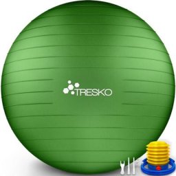 Tresko - Gymnastikball (Grün 55cm) mit Pumpe Fitnessball Yogaball Sitzball Sportball Pilates Ball