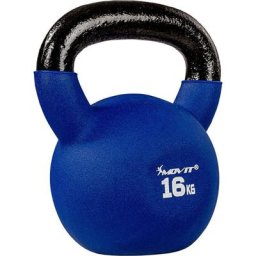 Movit - 16kg Kettlebell Kugelhantel guss neopren dunkelblau