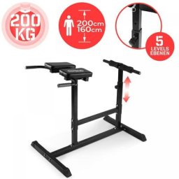 Hyperextension Rückentrainer - 5-stufig höhenverstellbar, mit gepolsterter Beinfixierung, max.