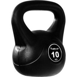10kg Kettlebell Kugelhantel schwarz - Movit