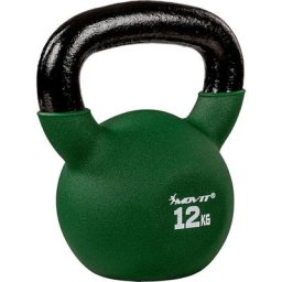 Movit - 12kg Kettlebell Kugelhantel guss neopren dunkelgrün