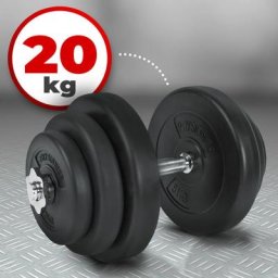 Kurzhantel Set 20kg - inkl. 6 Gewichte aus Kunststoff, 1 Hantelstangen und 2 Sternverschlüssen aus