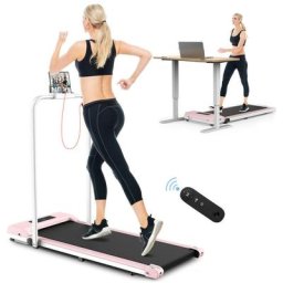 Bigzzia - Klappbares Laufband 2 in 1 Elektrisches Laufband - Einstellbare Geschwindigkeit 1-10 km/h