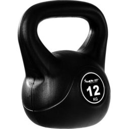 12kg Kettlebell Kugelhantel schwarz - Movit