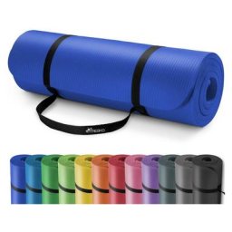 Tresko - Yogamatte Fitnessmatte Gymnastikmatte Pilates 185x60x1,0cm Dunkelblau
