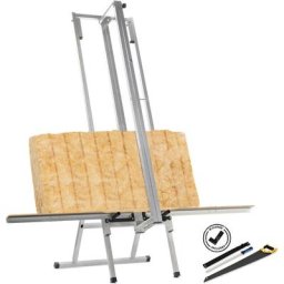 Dämmstoffschneider iso-basic 600 mit Standfuß » Auflage beidseitig » schneidet Glas-, Stein- und