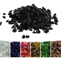 4 kg Lavasteine für Gas-Feuerstelle, Feuerglas, sicher für Gas-Feuerstellen im Garten im Freien,