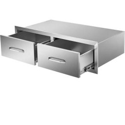 75 x 25 x 50cm Kamintür Doppelschicht Edelstahl bbq Tür Vertikal bbq Island Tür - Vevor