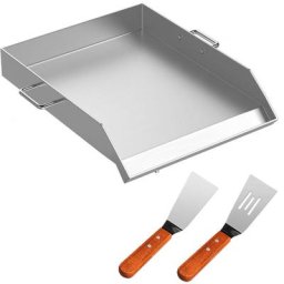 46 x 40cm Edelstahl Griddle Flat Top Flach Grill Kochgeschirr Grilling 18×16in