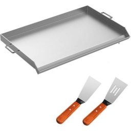 Edelstahl Grillplatte Pizzaplatte Plancha Grillaufsatz 81 x 43 Cm - Vevor