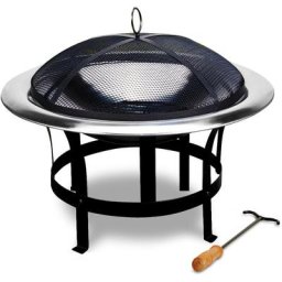 Feuerschale 75cm Edelstahl Garten Outdoor Feuerstelle Funkenschutz Grillfunktion ø 75 cm - Gardebruk