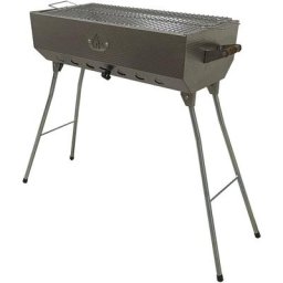Mangal Taschkent Schaschlikgrill Edelstahl rostfrei Klappbeine Grillrost Luftregler - Edelstahl