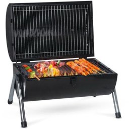 Tischgrill Holzkohle - Barbeque grill - Grillstation Tisch - 38 x 52cm - Schwarz Maxxgarden