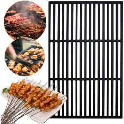 Grillrost Gusseisen Emailliert Grillrost Eckig Grillgitter Zubehör für bbq 54x34cm - Randaco